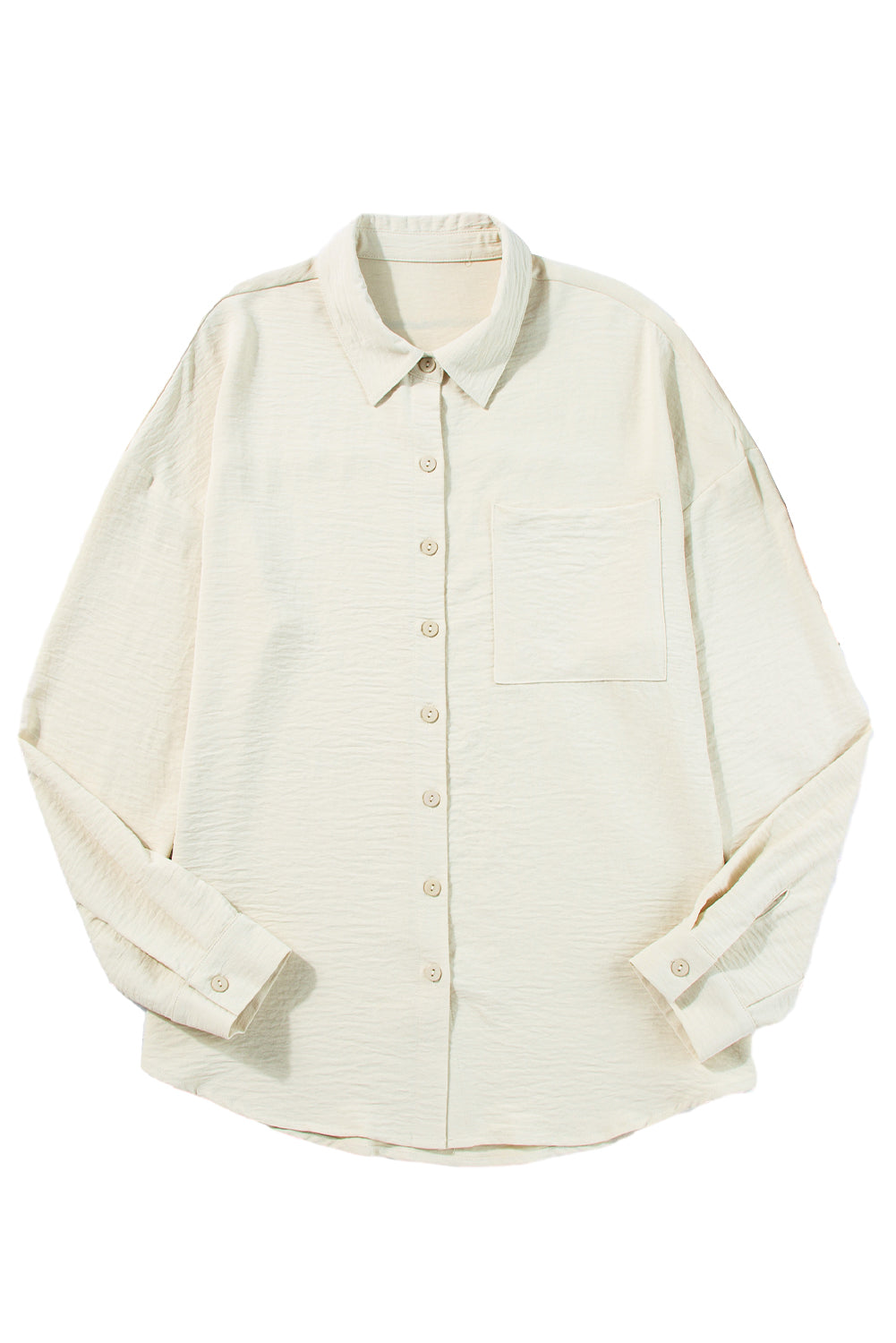 Gray Crinkle Colorblock Patchwork Pocket Half Sleeve Shirt